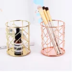 Makeup brush holders with brush and oil bottle inside it