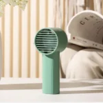 green portable desk fan