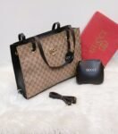 Gucci brown and black colour bag and pouch